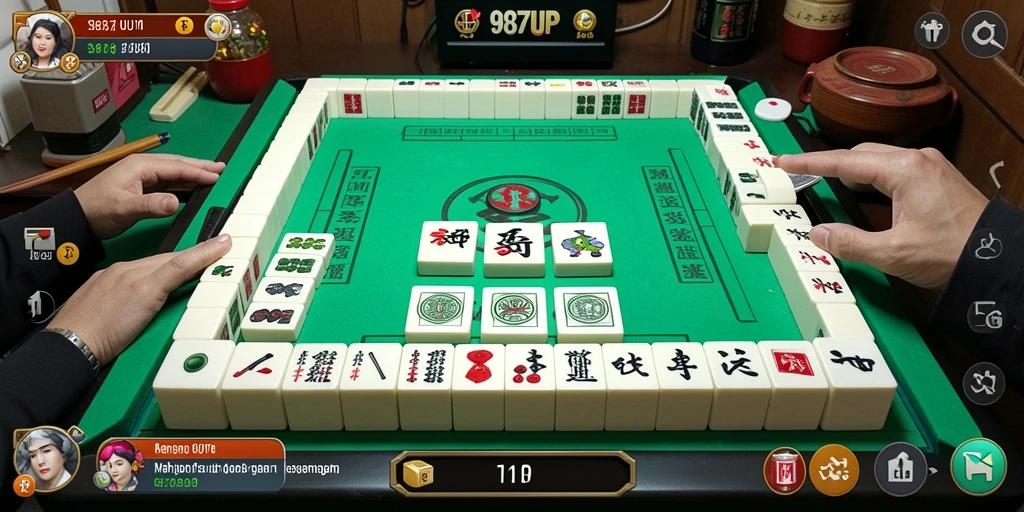 Screenshot gameplay Mahjong di 987UP menunjukkan keseruan permainan.