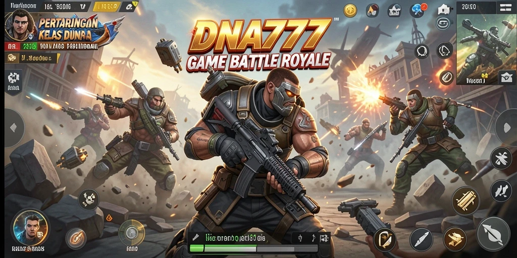 Gameplay Battle Royale yang seru dan kompetitif di DNA777.