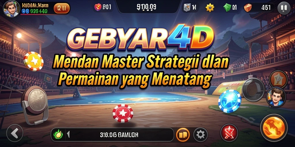 Gameplay GEBYAR4D yang menantang dan penuh strategi.