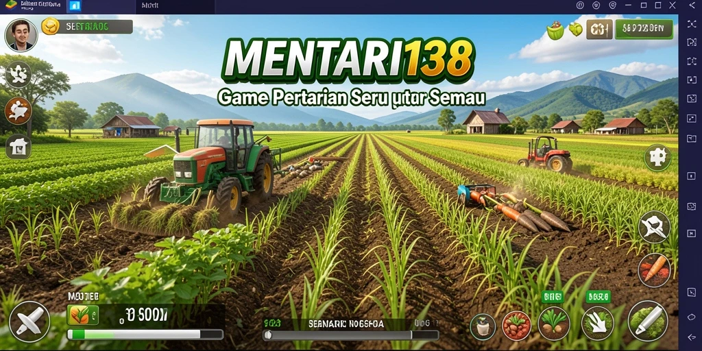 Tampilan menarik dari gameplay MENTARI138 dengan ladang yang subur.