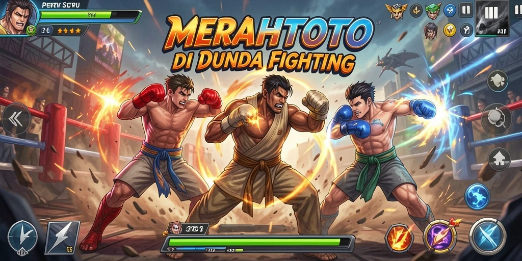 Gameplay MERAHTOTO yang mendebarkan dalam pertarungan Fighting.